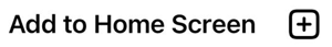 IOS add to home screen button